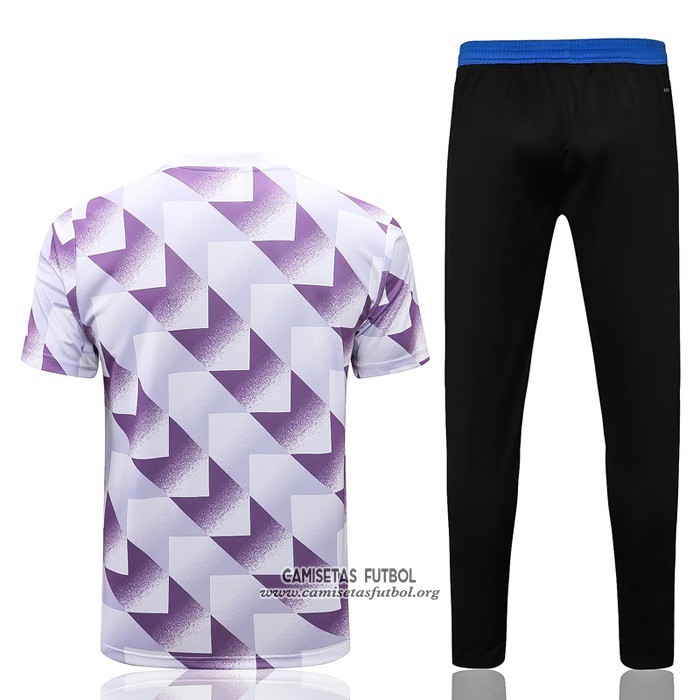 Chandal del Real Madrid Manga Corta 2022/2023 Blanco y Purpura
